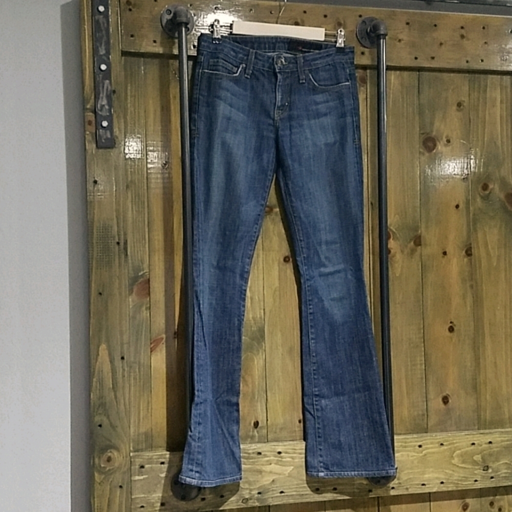 VINTAGE 90s PEOPLE'S LIBERATION BELLA BOOT CUT DENIM JEANS SIZE 27 Flare Boho